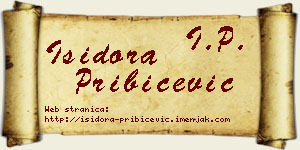 Isidora Pribićević vizit kartica